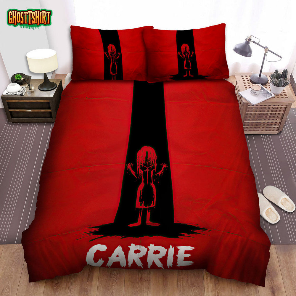 Carrie (1976) Movie Poster Fanart Bed Sheets Spread Comforter Duvet Cover Bedding Set