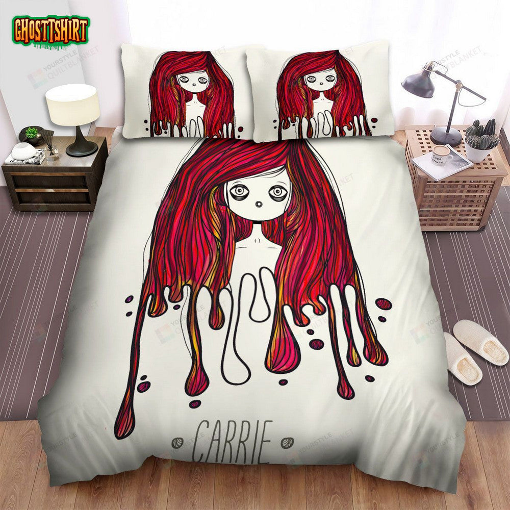 Carrie (2013) Illustration Poster Bed Sheets Spread Comforter Duvet Cover Bedding Set