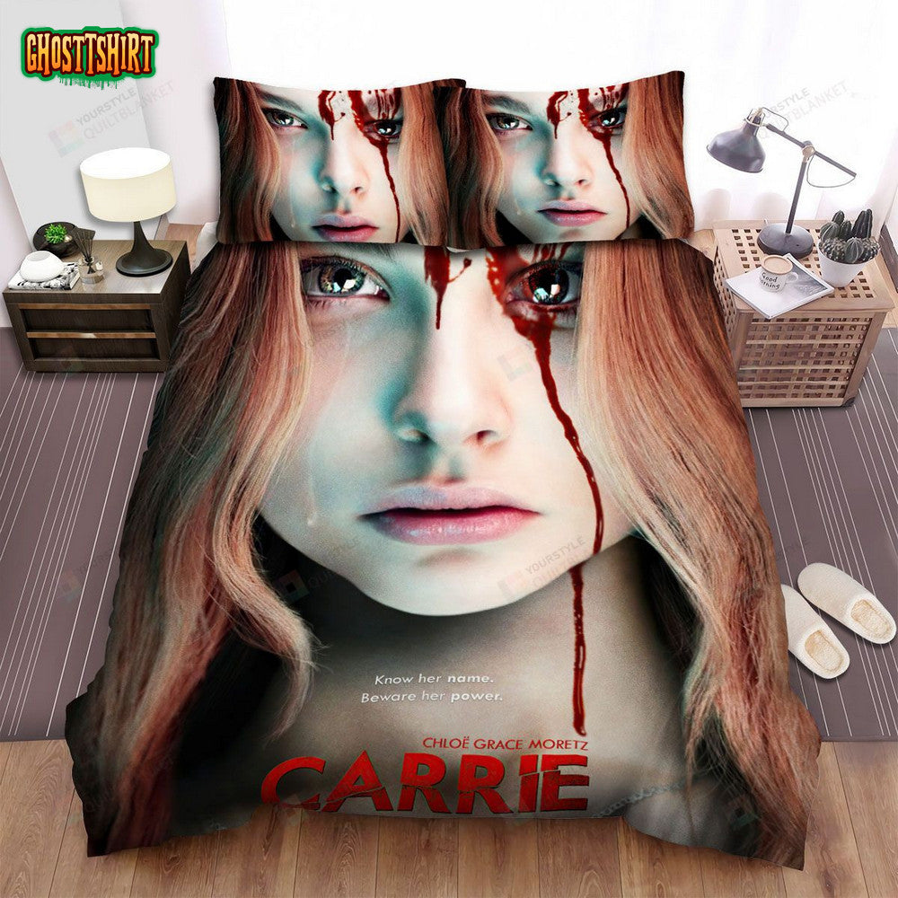 Carrie (2013) Movie Poster Bed Sheets Spread Comforter Duvet Cover Bedding Set