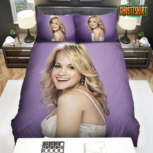 Carrie Underwood Smile Bed Sheets Duvet Cover Bedding Set