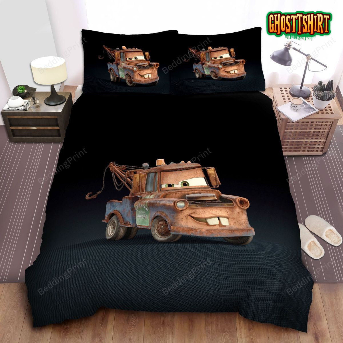 Cars, Mater And His Hook Bed Sheets Duvet Cover Bedding Set