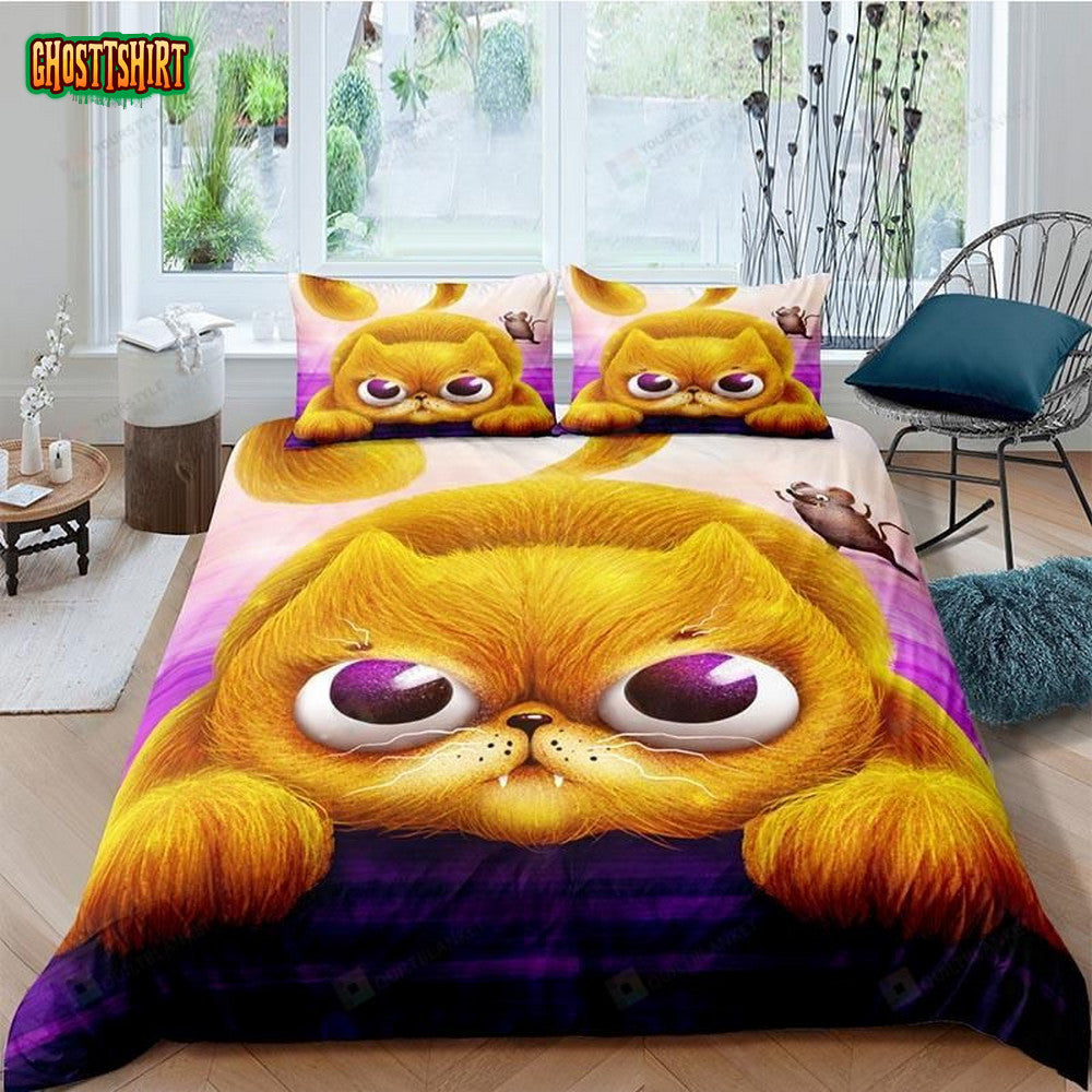 Cartoon 3D Cat Bed Sheets Duvet Cover Bedding Set
