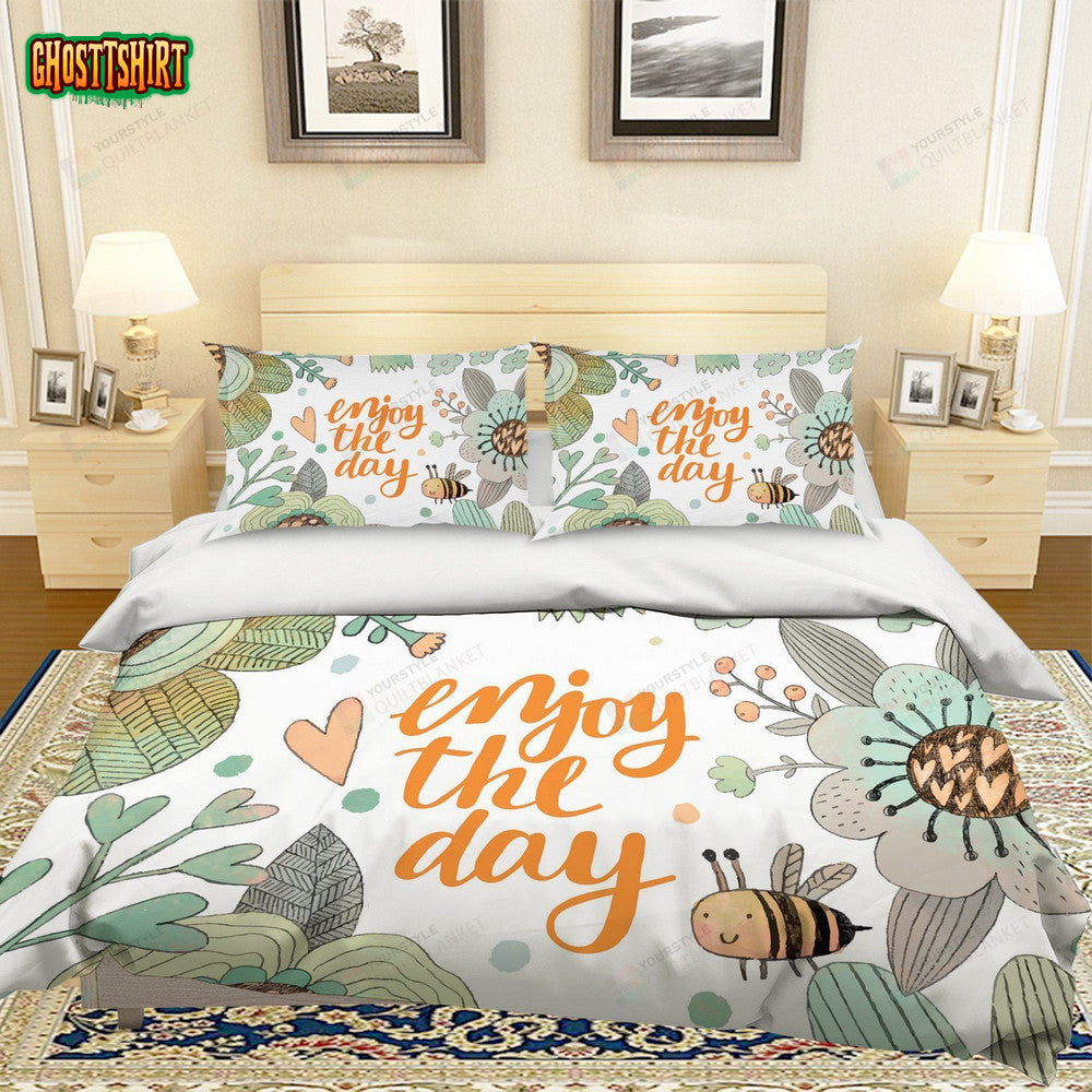 Cartoon Bee Bed Sheets Duvet Cover Bedding Set
