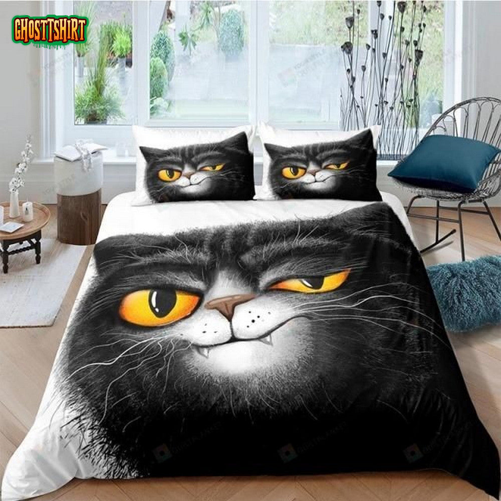 Cartoon Cat Bed Sheets Duvet Cover Bedding Set