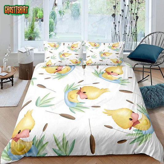 Cartoon Duck Cute Bed Sheets Duvet Cover Bedding Set