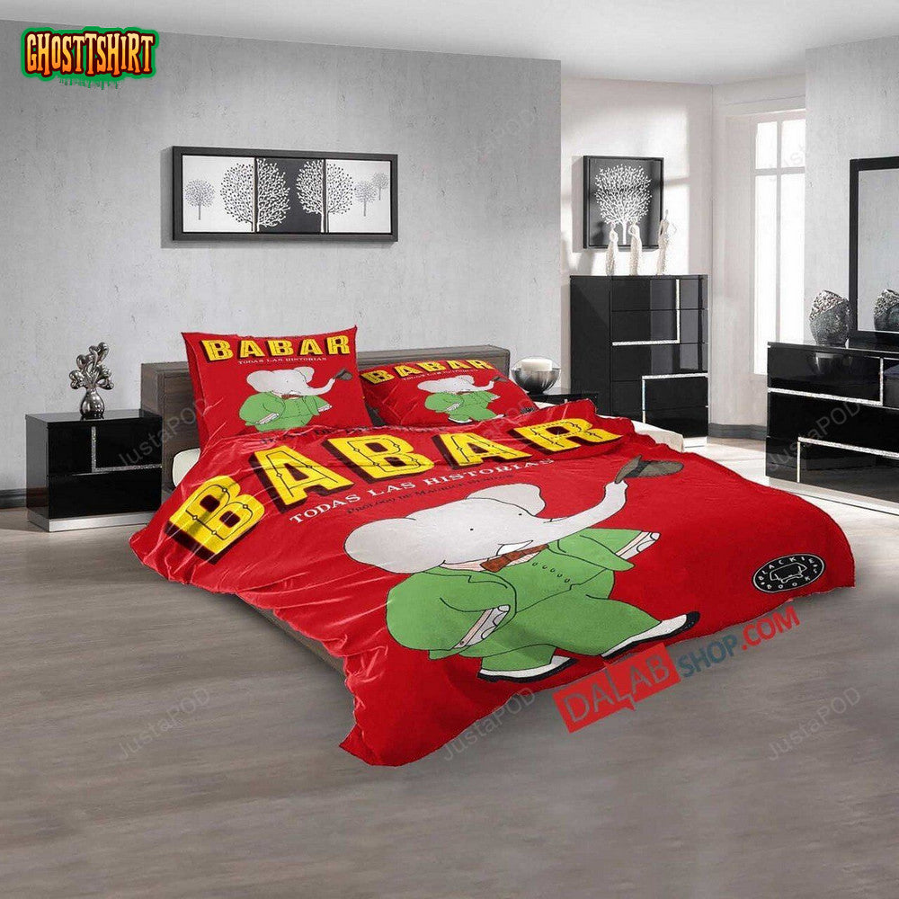 Cartoon Movies Babar D 3D Duvet Cover Bedroom Sets Bedding Set
