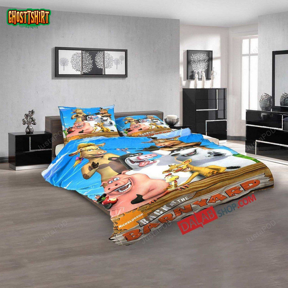 Cartoon Movies Back At The Barnyard D 3D Duvet Cover Bedroom Sets Bedding Set