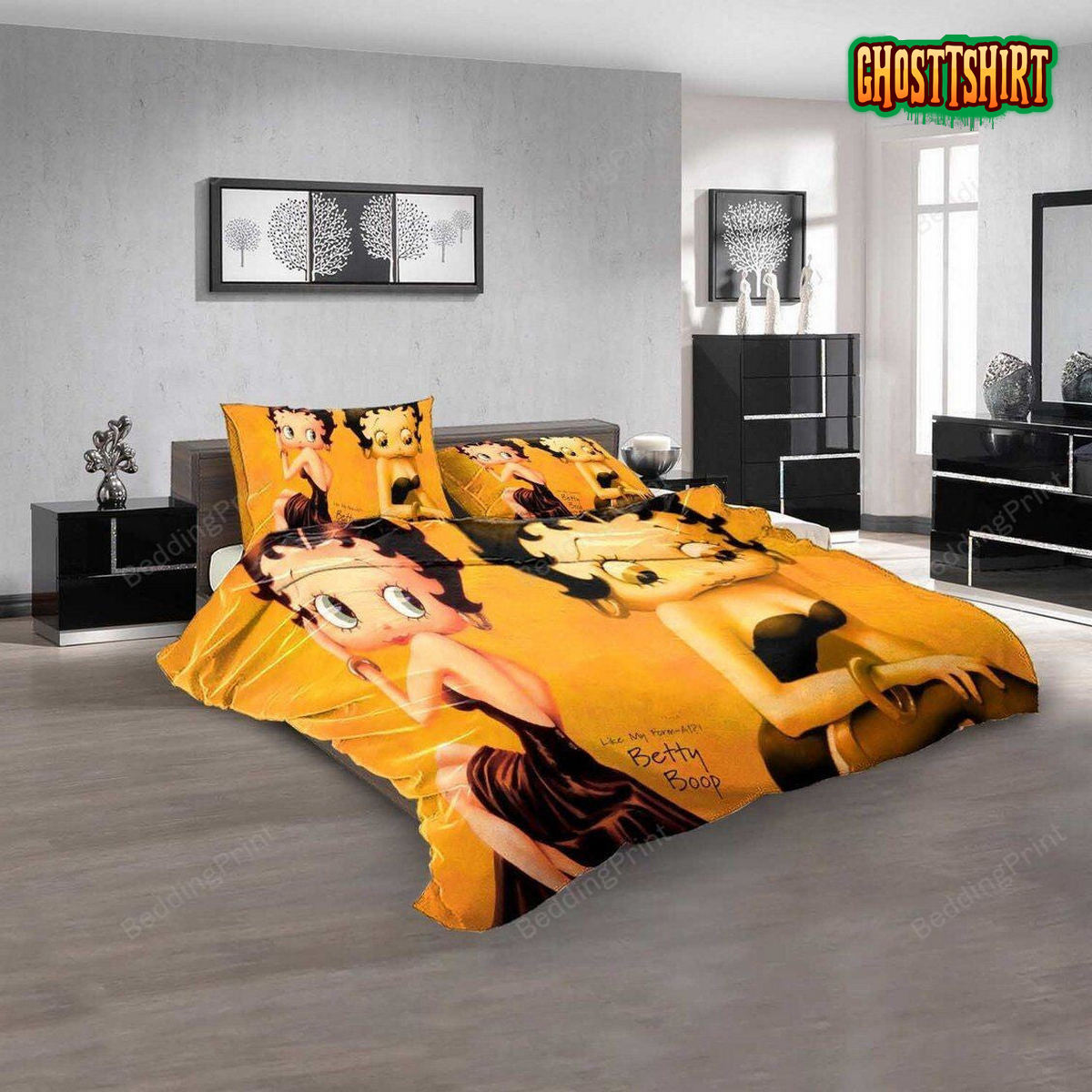 Cartoon Movies Betty Boop N 3D Duvet Cover Bedding Set