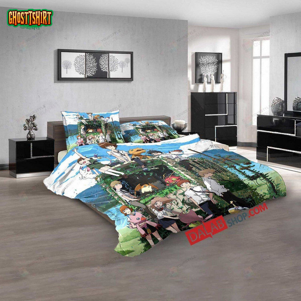 Cartoon Movies Digimon Adventure V 3D Duvet Cover Bedroom Sets Bedding Set