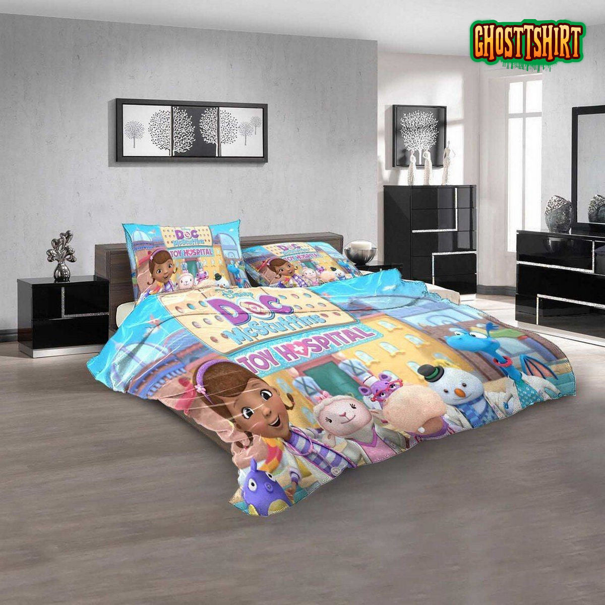 Cartoon Movies Doc Mcstuffins N 3D Duvet Cover Bedding Set