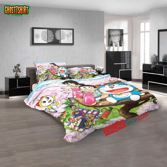 Cartoon Movies Doraemon V 3D Duvet Cover Bedroom Sets Bedding Set