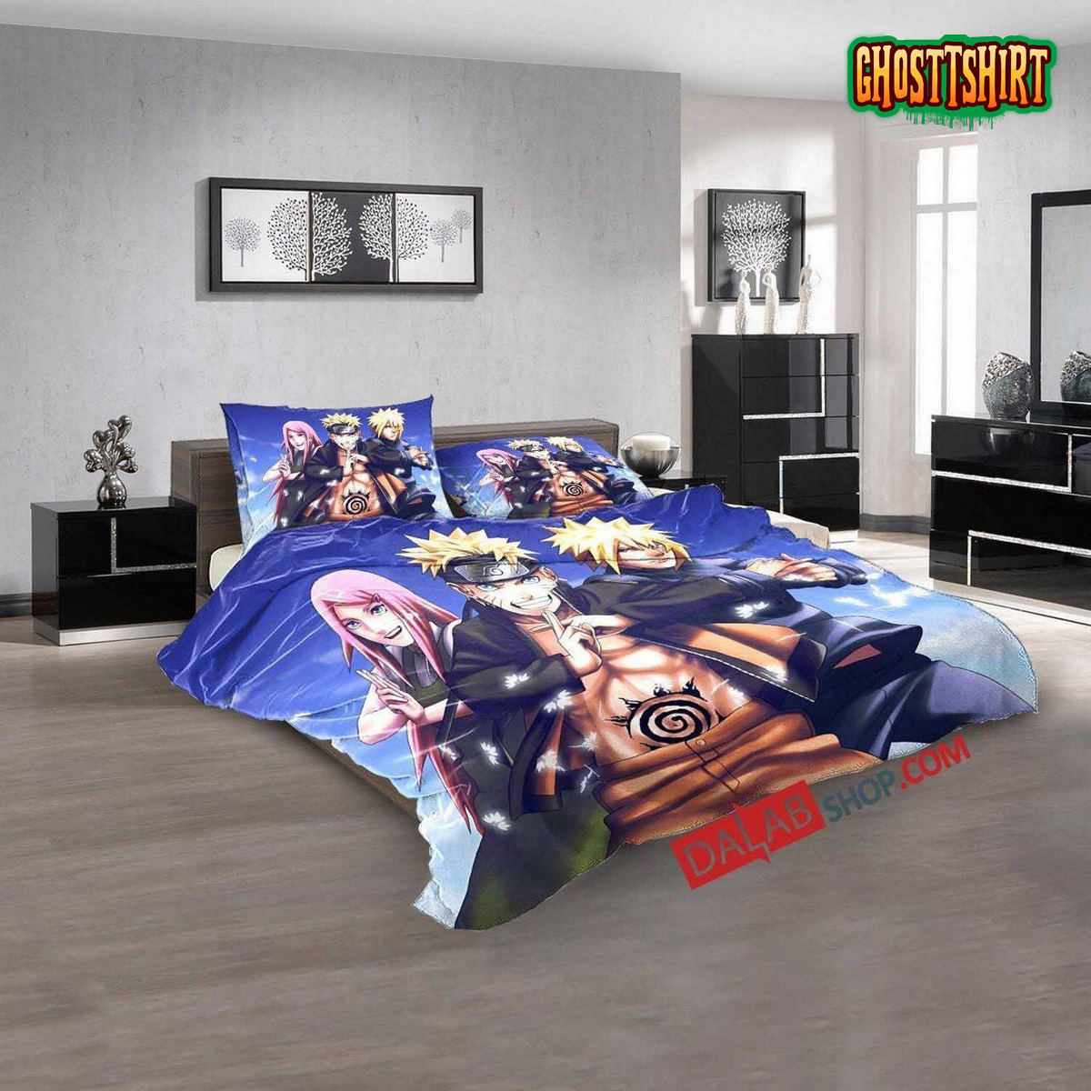 Cartoon Movies Naruto Shippuden V 3D Duvet Cover Bedding Set