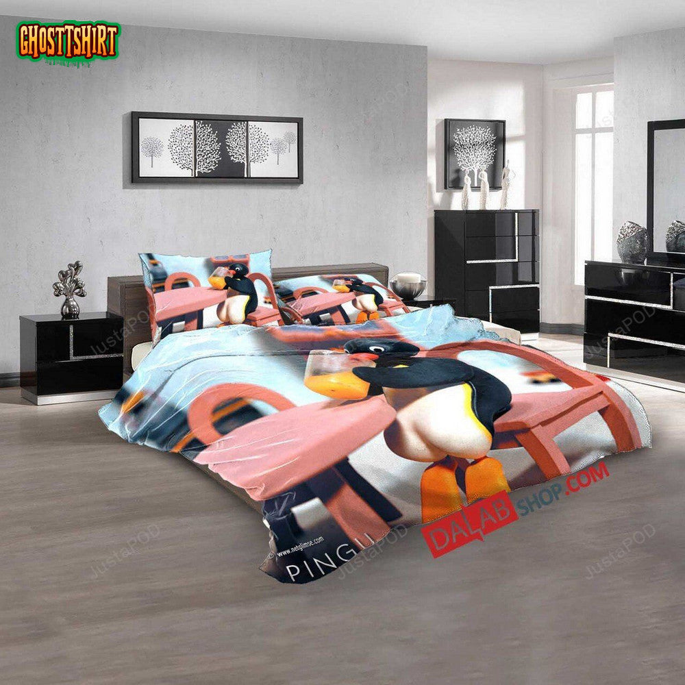 Cartoon Movies Pingu V 3D Duvet Cover Bedroom Sets Bedding Set