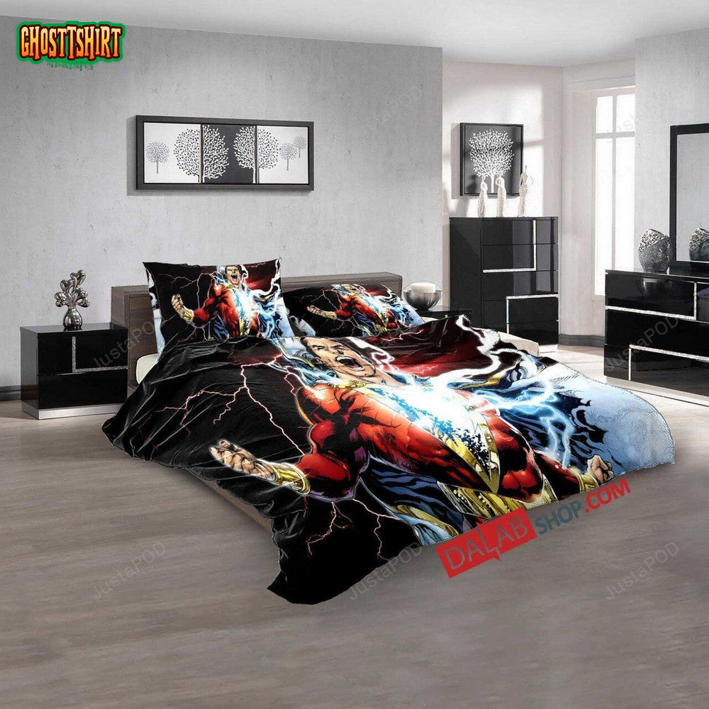 Cartoon Movies Shazam! N 3D Duvet Cover Bedroom Sets Bedding Set