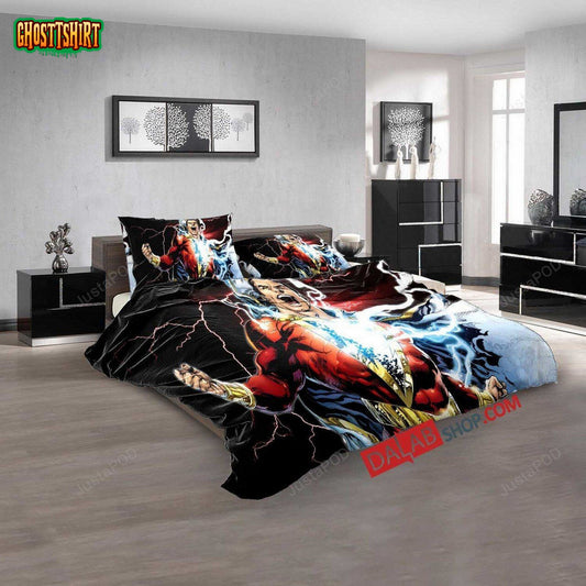 Cartoon Movies Shazam! N 3D Duvet Cover Bedroom Sets Bedding Set
