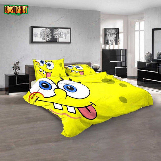 Cartoon Movies Spongebob Squarepants N 3D Duvet Cover Bedding Set