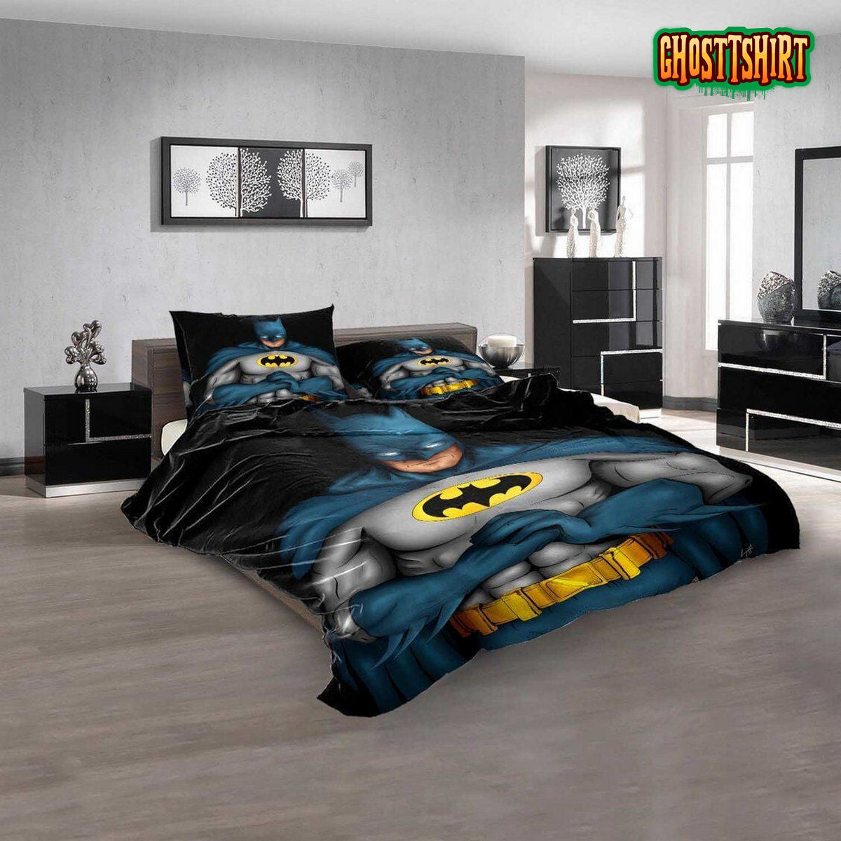 Cartoon Movies The Batman D 3D Duvet Cover Bedding Set