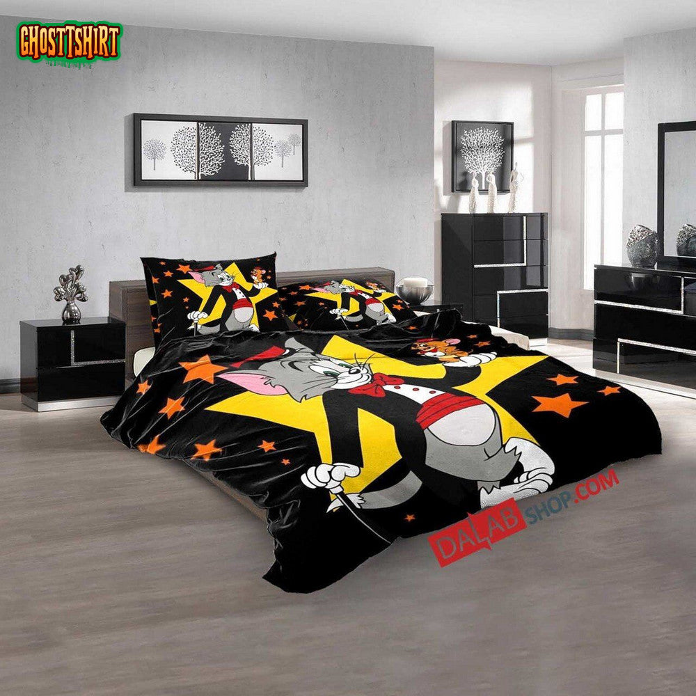 Cartoon Movies The Tom And Jerry Show V 3D Duvet Cover Bedroom Sets Bedding Set