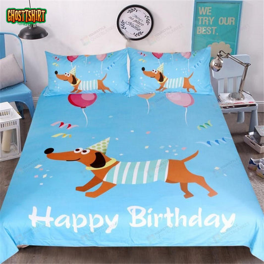 Cartoon Puppy Cotton Bed Sheets Spread Comforter Duvet Cover Bedding Set