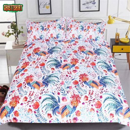 Cartoon Rooster Bedding Set