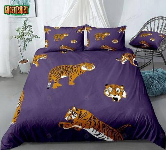 Cartoon Tiger Cotton Bed Sheets Spread Comforter Duvet Cover Bedding Set