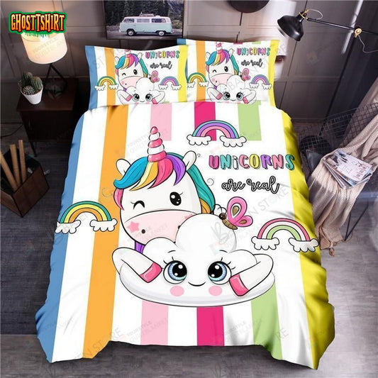 Cartoon Unicorn Magic Bed Sheets Duvet Cover Bedding Set