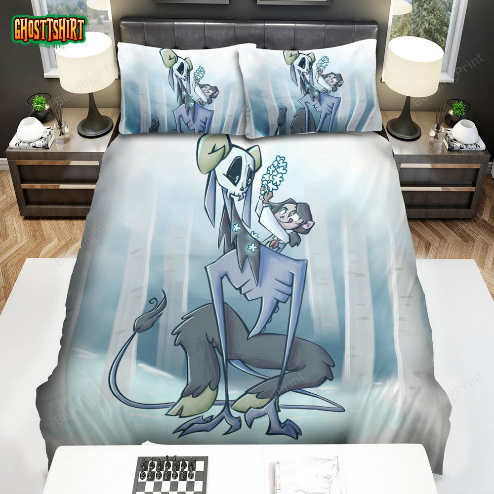 Cartoon Wendigo Befriends With A Child Bed Sheets Spread Duvet Cover Bedding Set