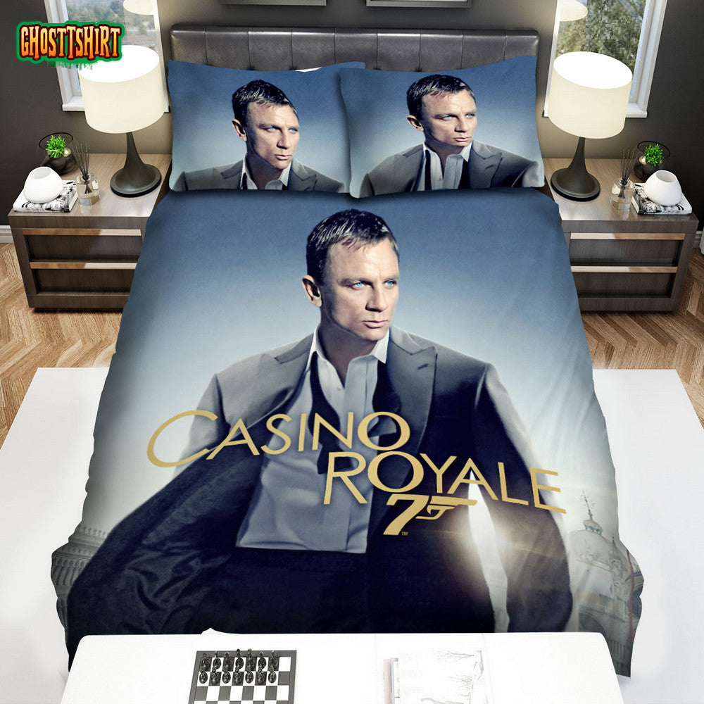Casino Royale (2006) James Bond Poster Ver 2 Bed Sheets Spread Comforter Duvet Cover Bedding Set
