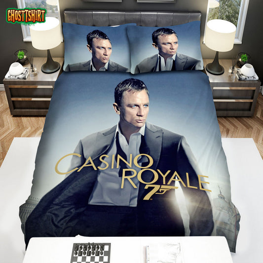 Casino Royale (2006) James Bond Poster Ver 2 Bed Sheets Spread Comforter Duvet Cover Bedding Set