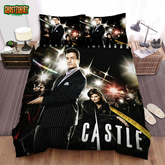 Castle (2009–2016) Segunda Temporada Movie Poster Bed Sheets Duvet Cover Bedding Set