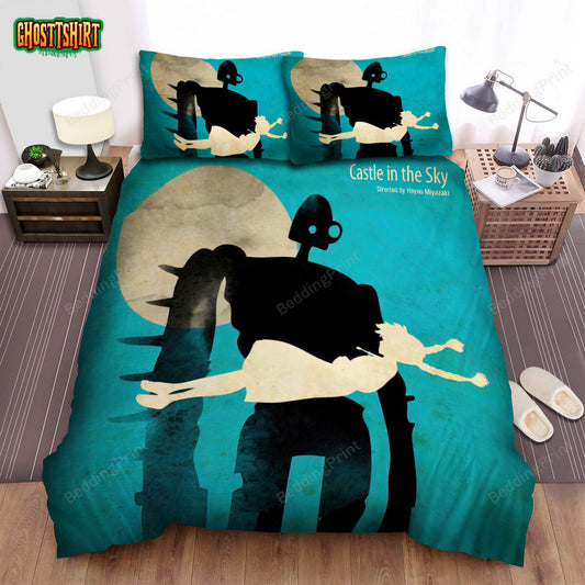 Castle In The Sky (1986) Movie Digital Art 2 Bed Sheets Duvet Cover Bedding Set
