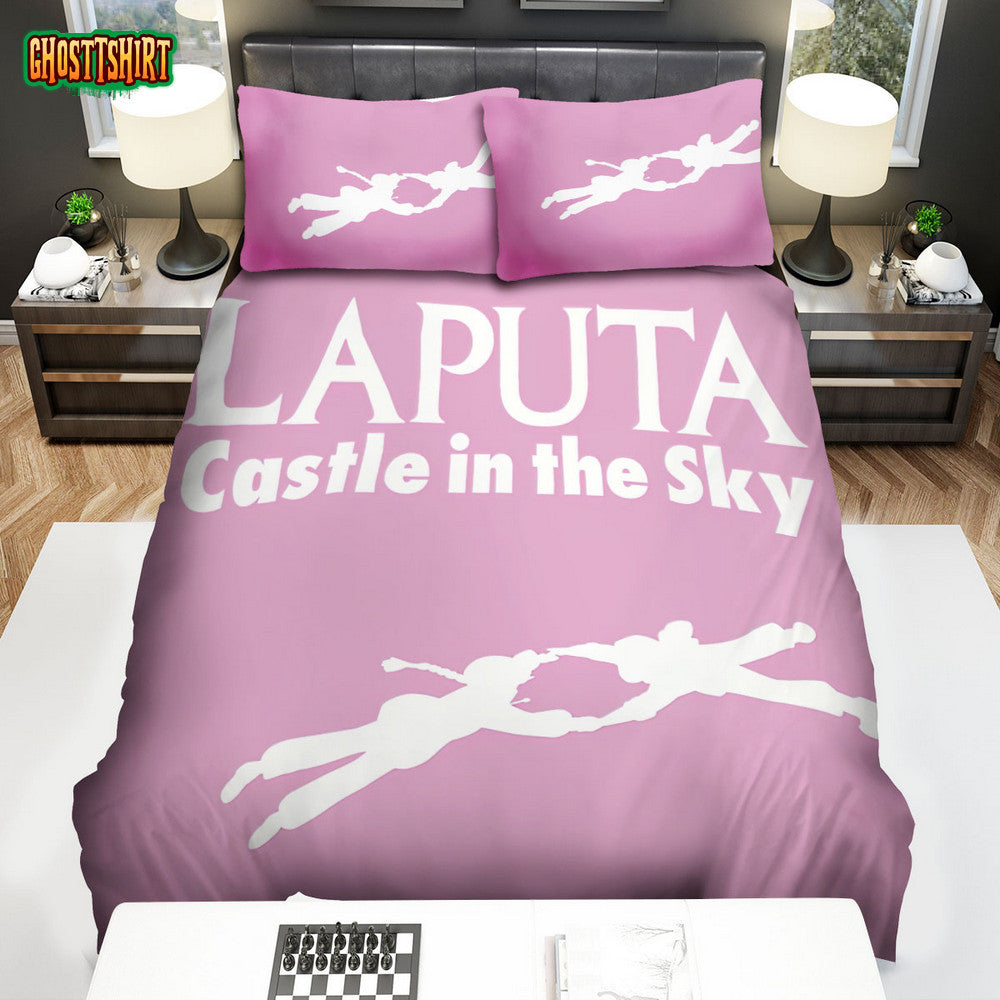 Castle In The Sky (1986) Movie Illustration Bed Sheets Duvet Cover Bedding Set