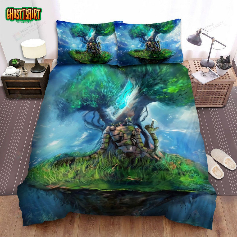 Castle In The Sky Laputa Robot Anime Bed Sheets Spread Comforter Duvet Cover Bedding Set