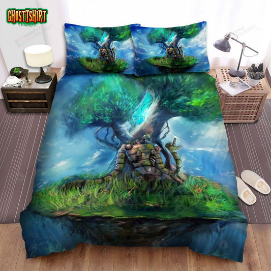 Castle In The Sky Laputa Robot Anime Bed Sheets Spread Comforter Duvet Cover Bedding Set