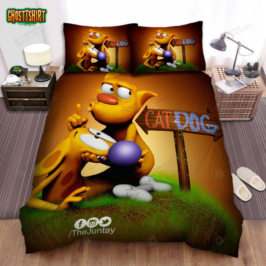 Catdog Keep Quiet Poster Bed Sheets Spread Duvet Cover Bedding Set