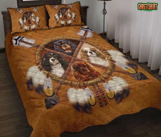 Cavalier King Charles Spaniel Native American Bedding Set