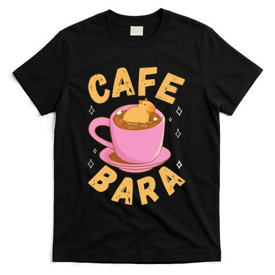 Cafe Bara Rodent Animals Vintage Capybaras Funny Capybara T-Shirt