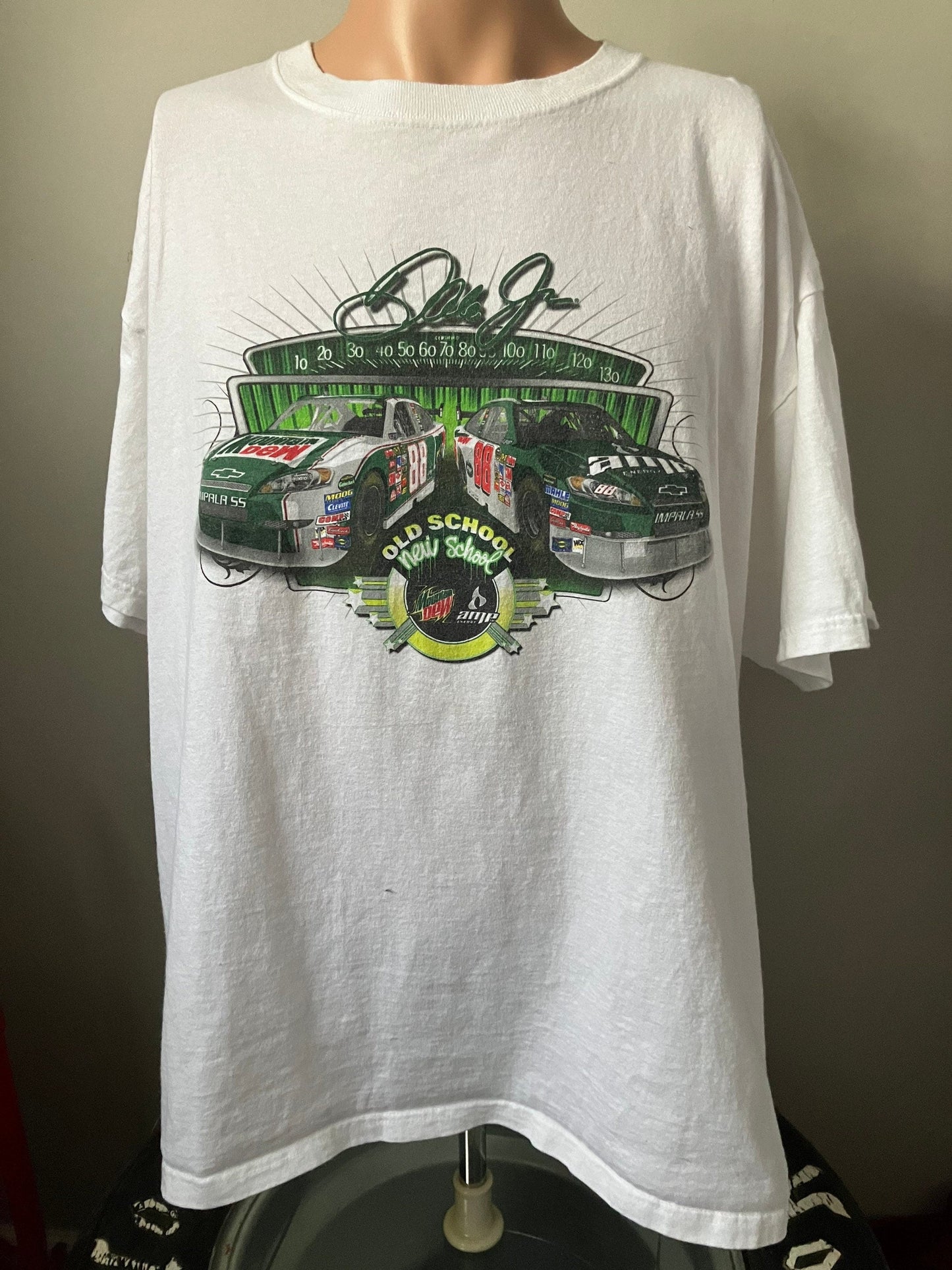 Dale Earnhardt Jr. Mountain Dew Old School Double Sided T-Shirt