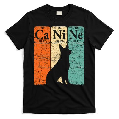 Canine Dog Periodic Table Elements Dog Lover Cynologist T-Shirt