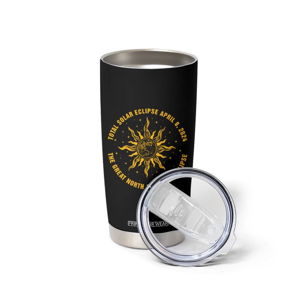 Celestial Total Solar Eclipse Tumbler Cup April 8 2024 The Great North American Eclipse TB02