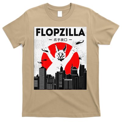 Catzilla Funny Big Floppa Meme Flopzilla Caracal Cat Lover T-Shirt