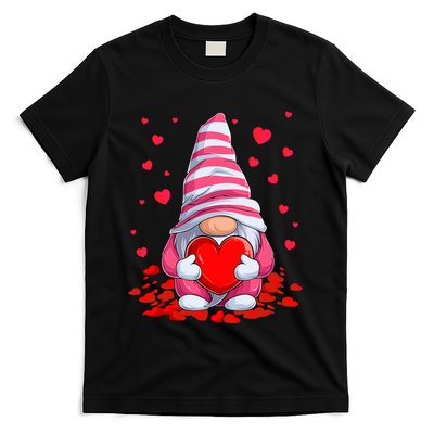 Cute Gnome Holding Hearts Couples ValentinesS Day T-Shirt