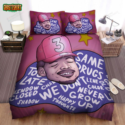 Chance The Rapper Songs With Stars Bed Sheets Spread Comforter Duvet Cover Bedding Set