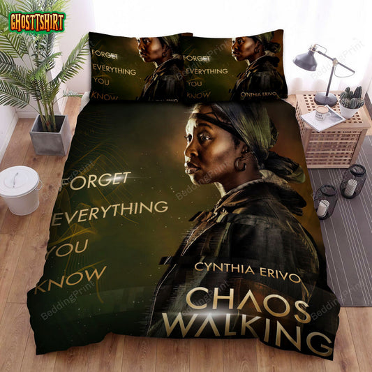 Chaos Walking (2021) Cynthia Erivo Poster Bed Sheets Duvet Cover Bedding Set