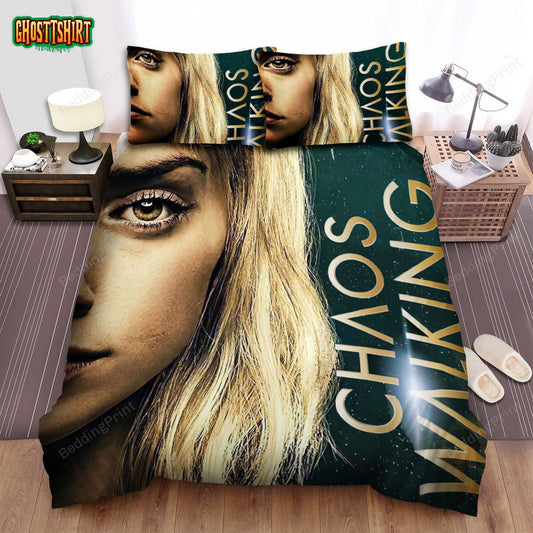 Chaos Walking (2021) Daisy Ridley Poster Ver 2 Bed Sheets Duvet Cover Bedding Set