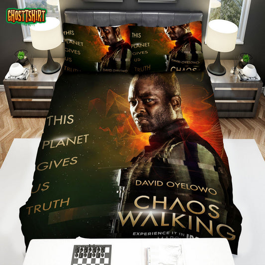 Chaos Walking (2021) David Oyelowo Poster Bed Sheets Duvet Cover Bedding Set