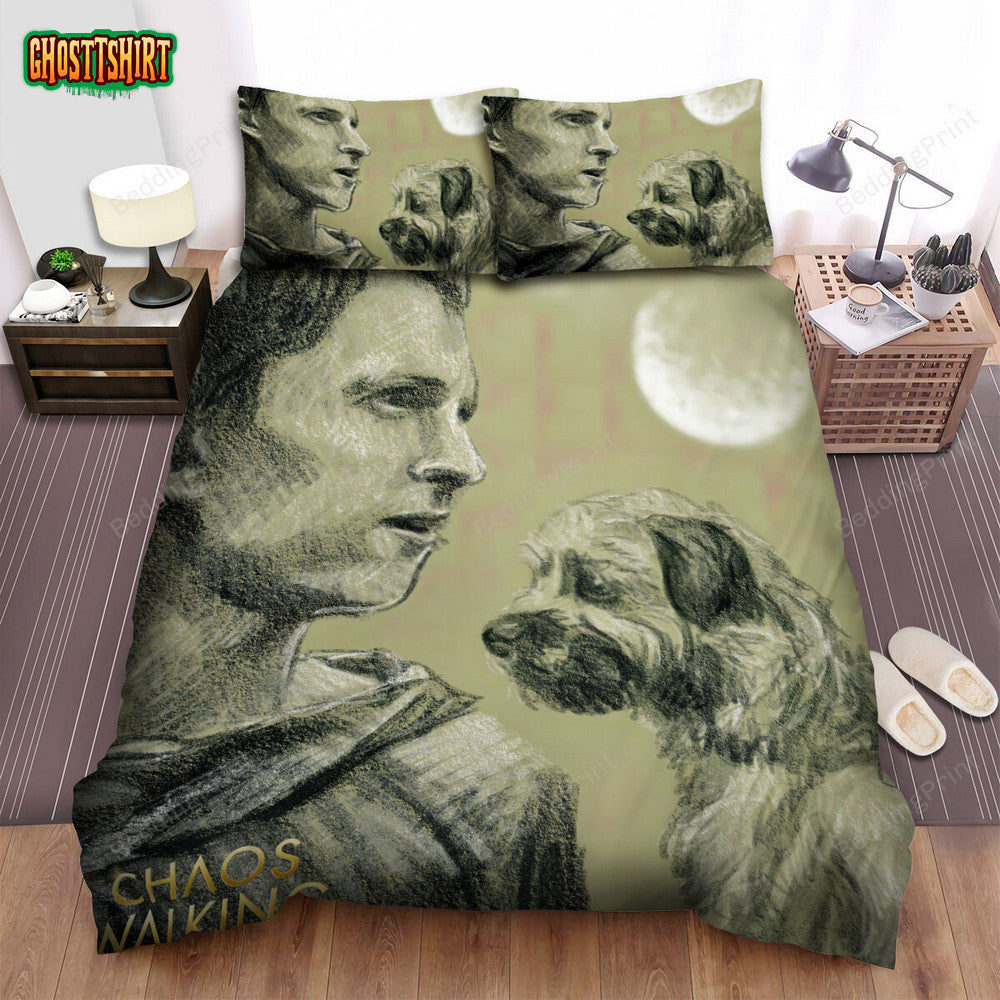 Chaos Walking (2021) Movie Digital Art 10 Bed Sheets Duvet Cover Bedding Set