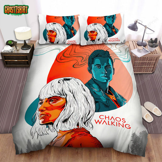 Chaos Walking (2021) Movie Digital Art 3 Bed Sheets Duvet Cover Bedding Set