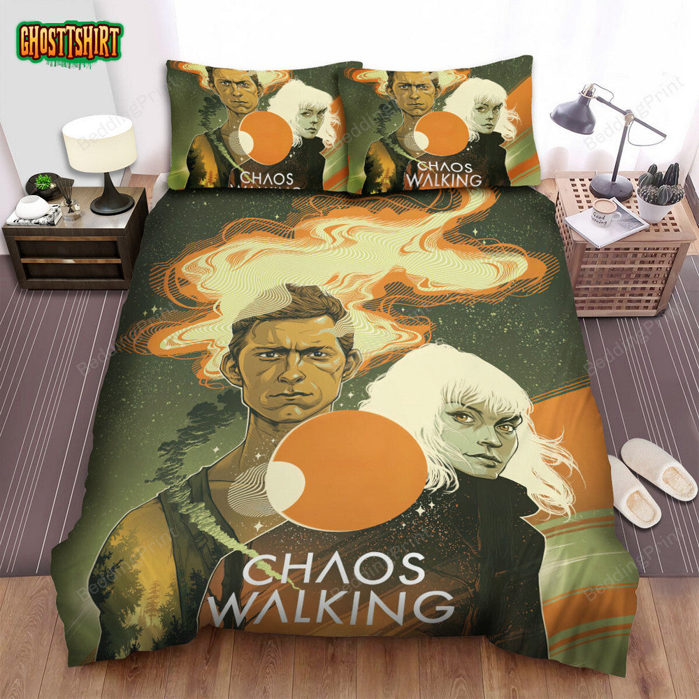 Chaos Walking (2021) Movie Illustration 10 Bed Sheets Duvet Cover Bedding Set