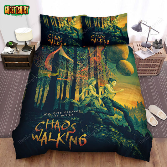 Chaos Walking (2021) Movie Illustration 7 Bed Sheets Duvet Cover Bedding Set